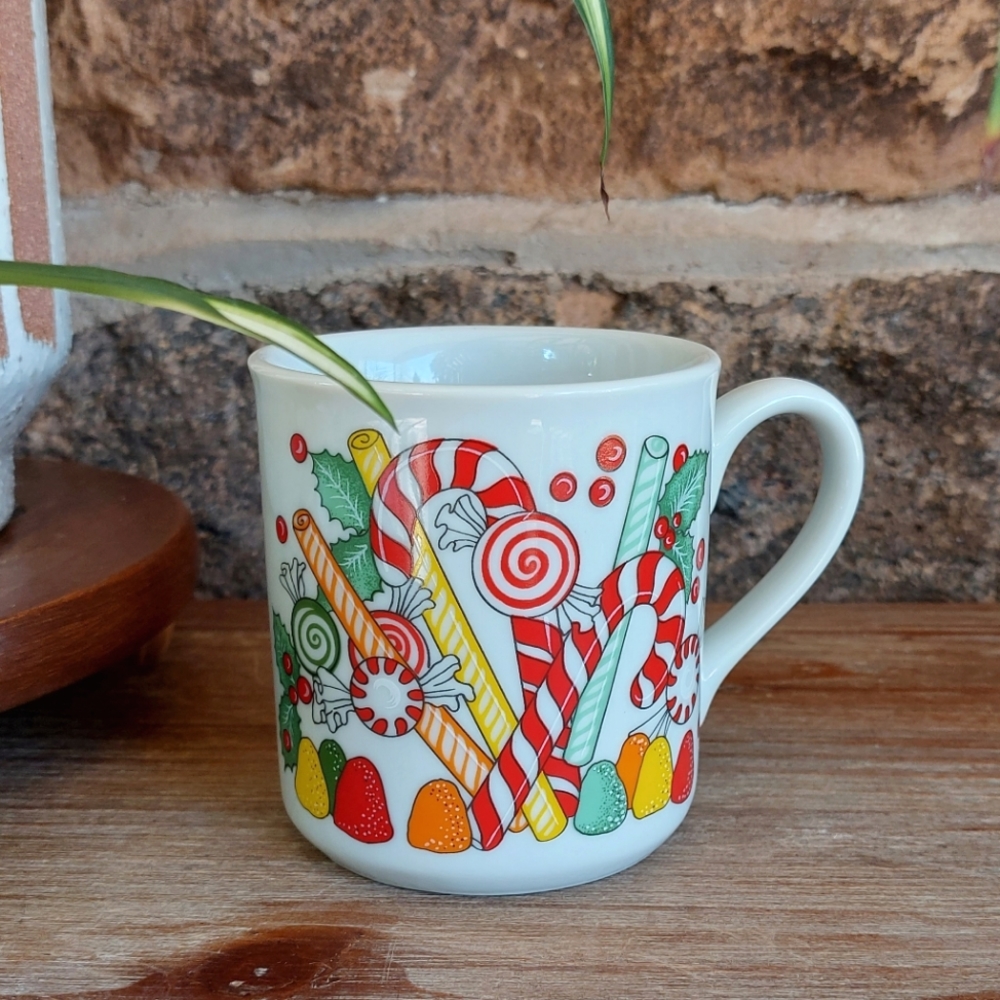 Sweet Vintage Schmidt Porcelain Holiday Sweets Mug